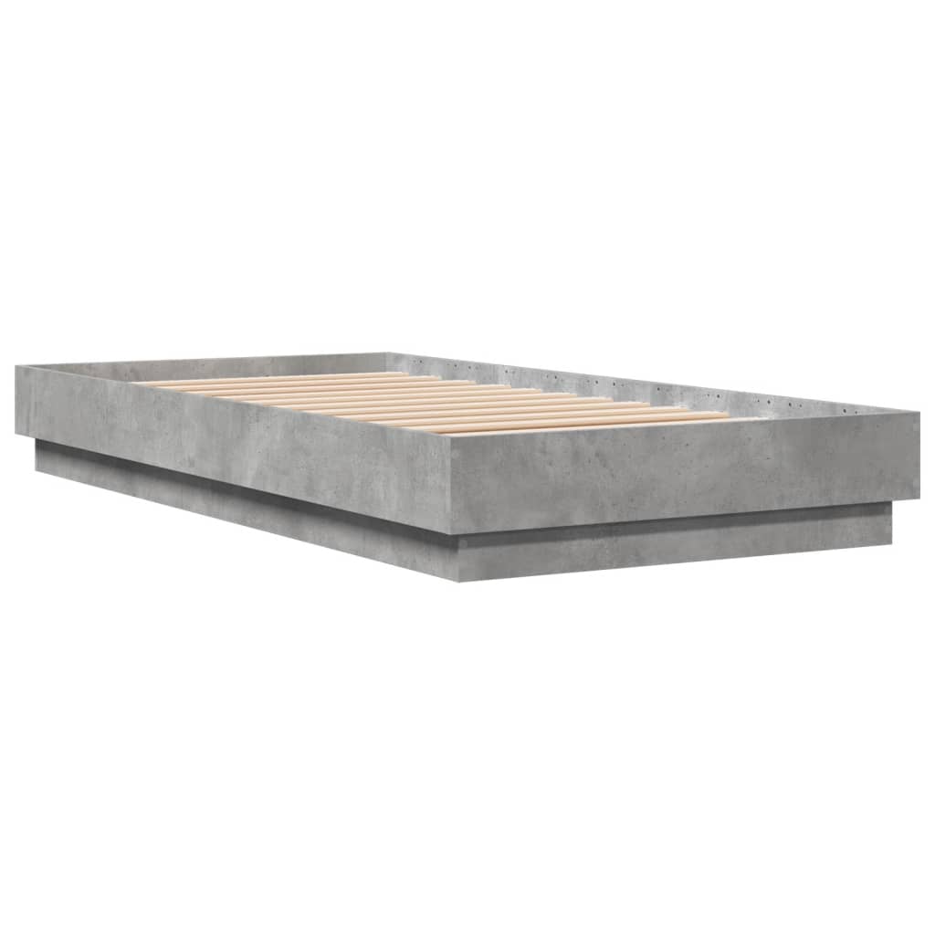 Sengeramme betonggrå 90x190 cm konstruert tre