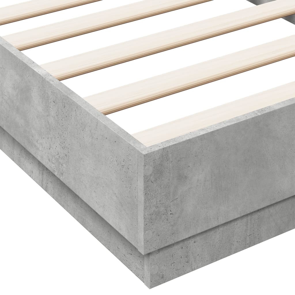Sengeramme betonggrå 90x190 cm konstruert tre