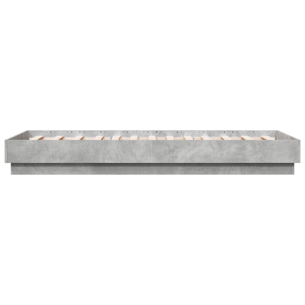 Sengeramme betonggrå 75x190 cm konstruert tre