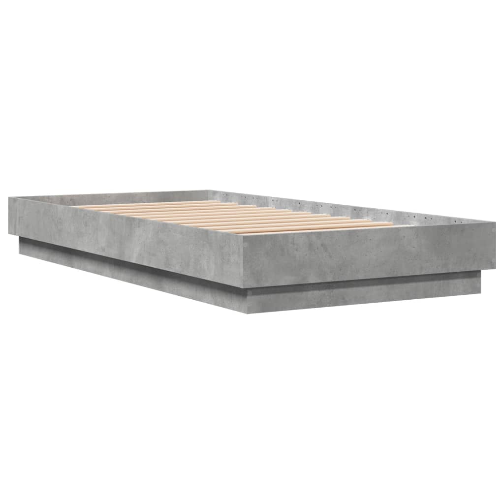Sengeramme betonggrå 75x190 cm konstruert tre