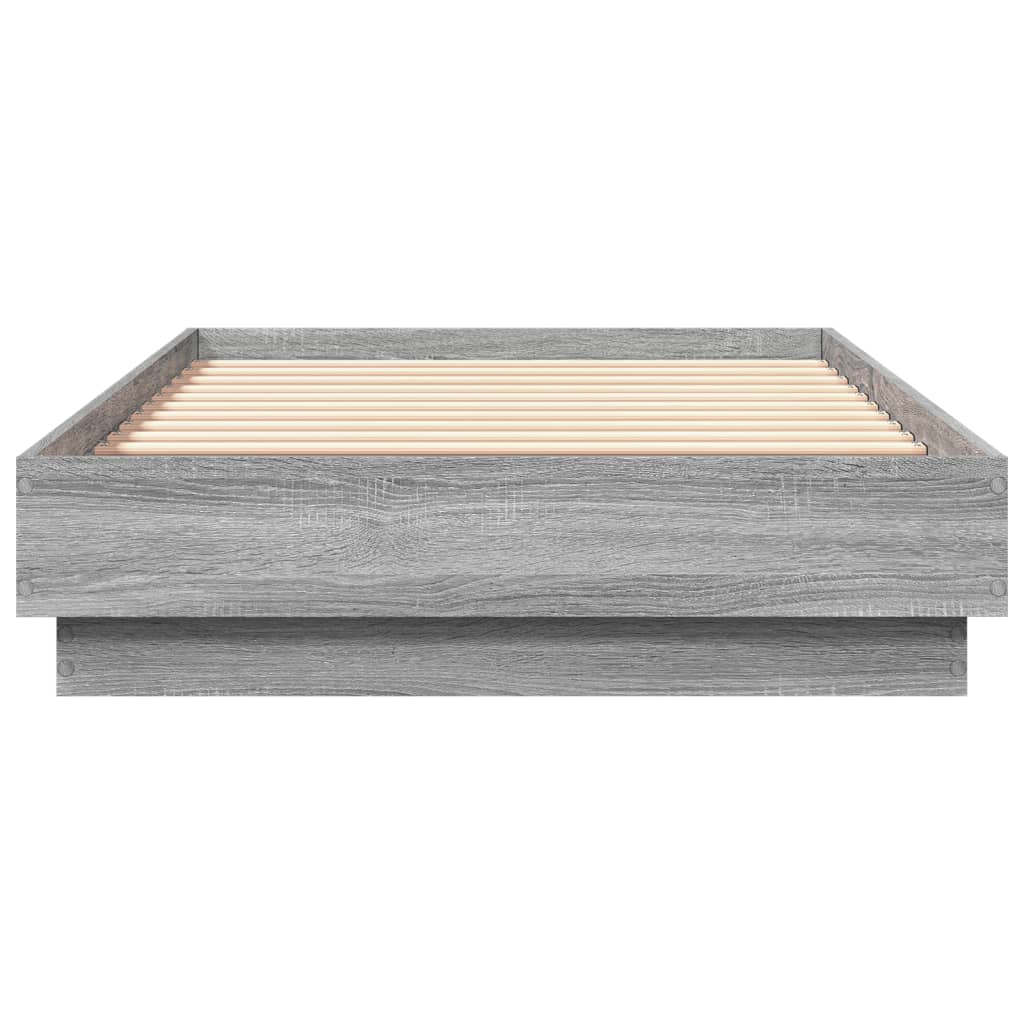Sengeramme grå sonoma 75x190 cm konstruert tre