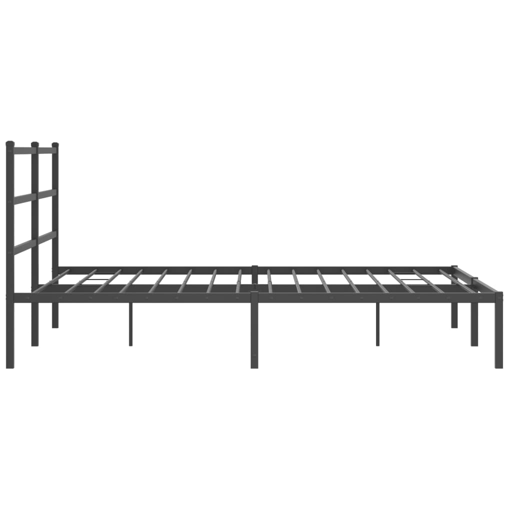 Sengeramme i metall med hodegavl svart 160x200 cm