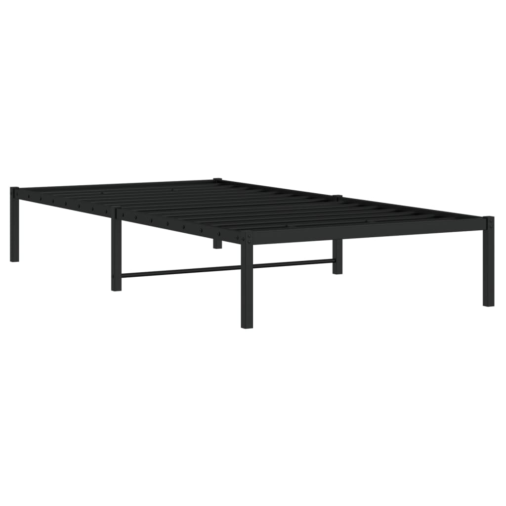 Sengeramme i metall svart 100x190 cm