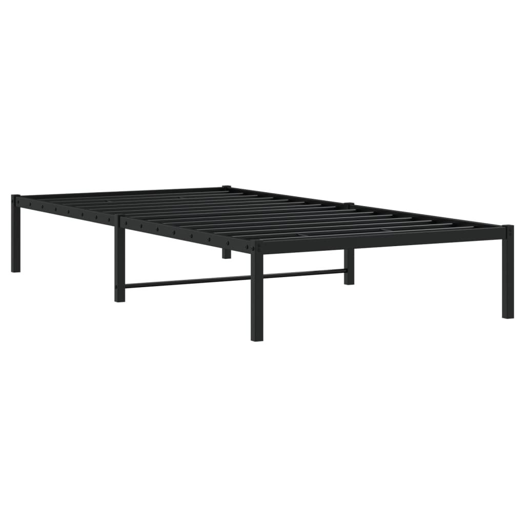 Sengeramme i metall svart 100x190 cm