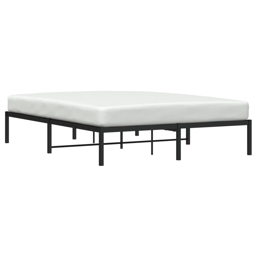 Sengeramme i metall svart 150x200 cm