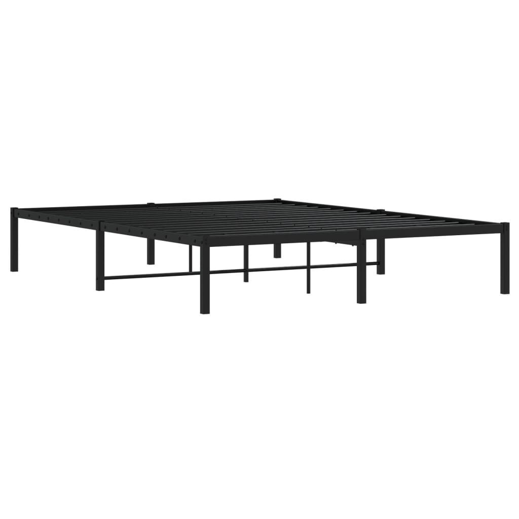 Sengeramme i metall svart 150x200 cm