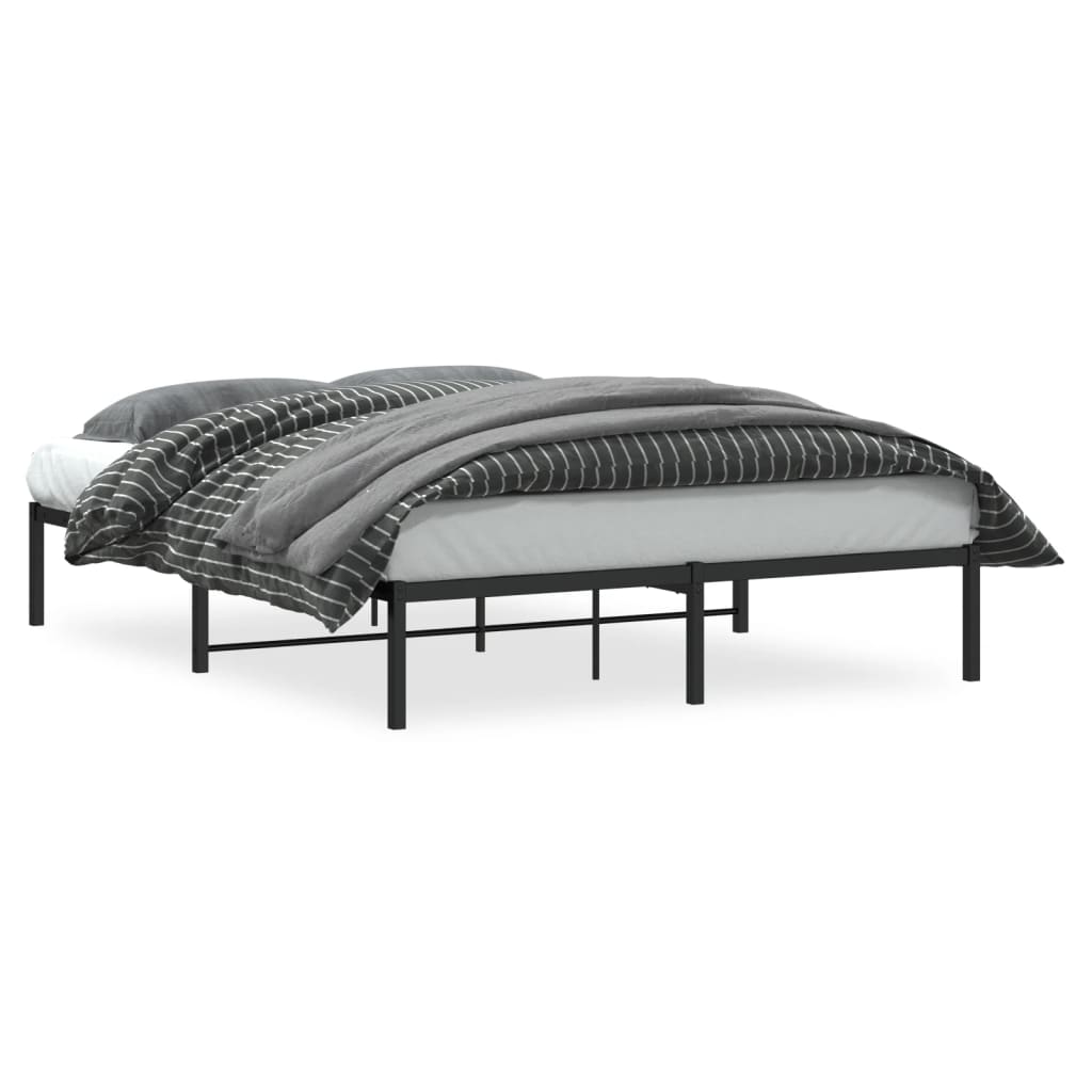 Sengeramme i metall svart 160x200 cm