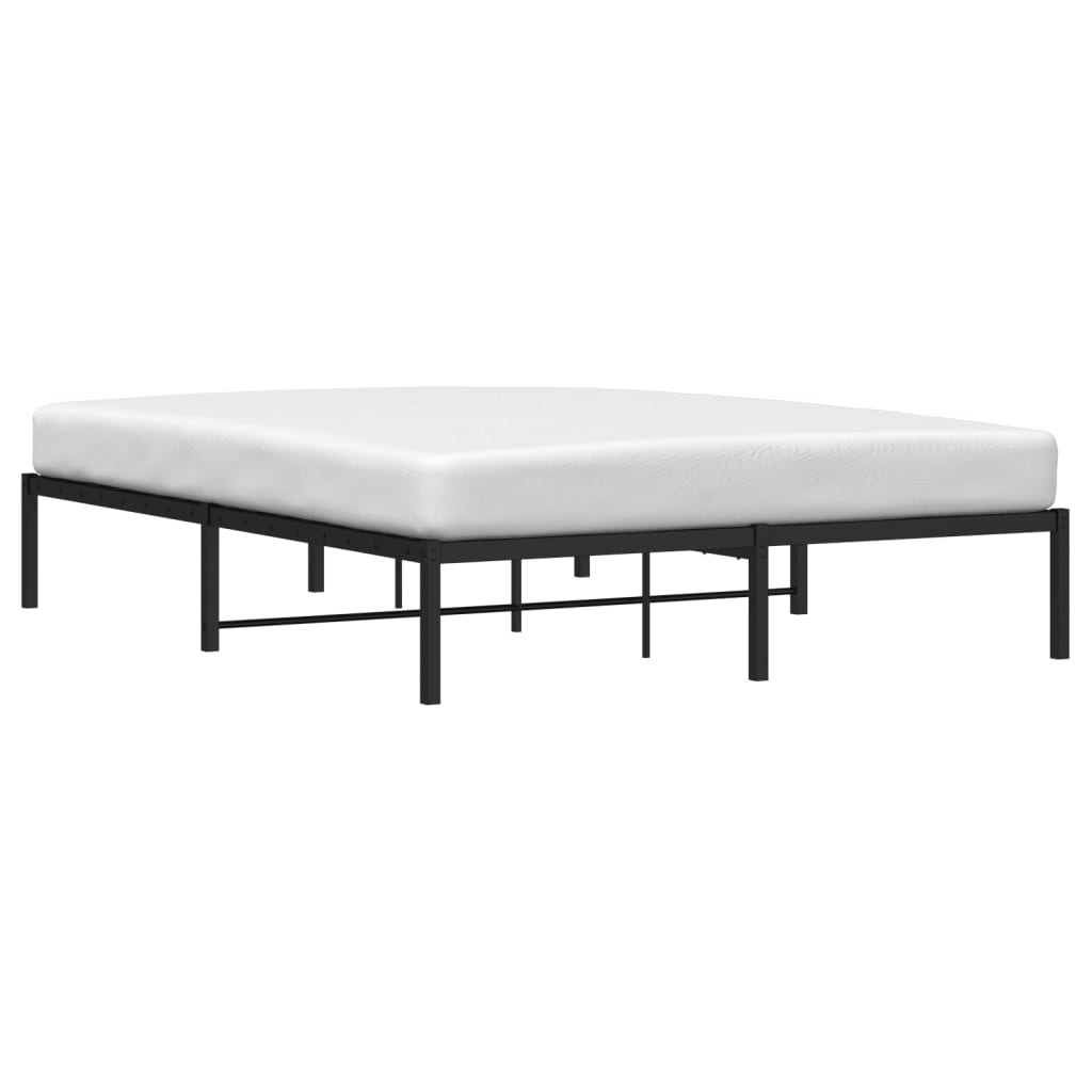 Sengeramme i metall svart 160x200 cm