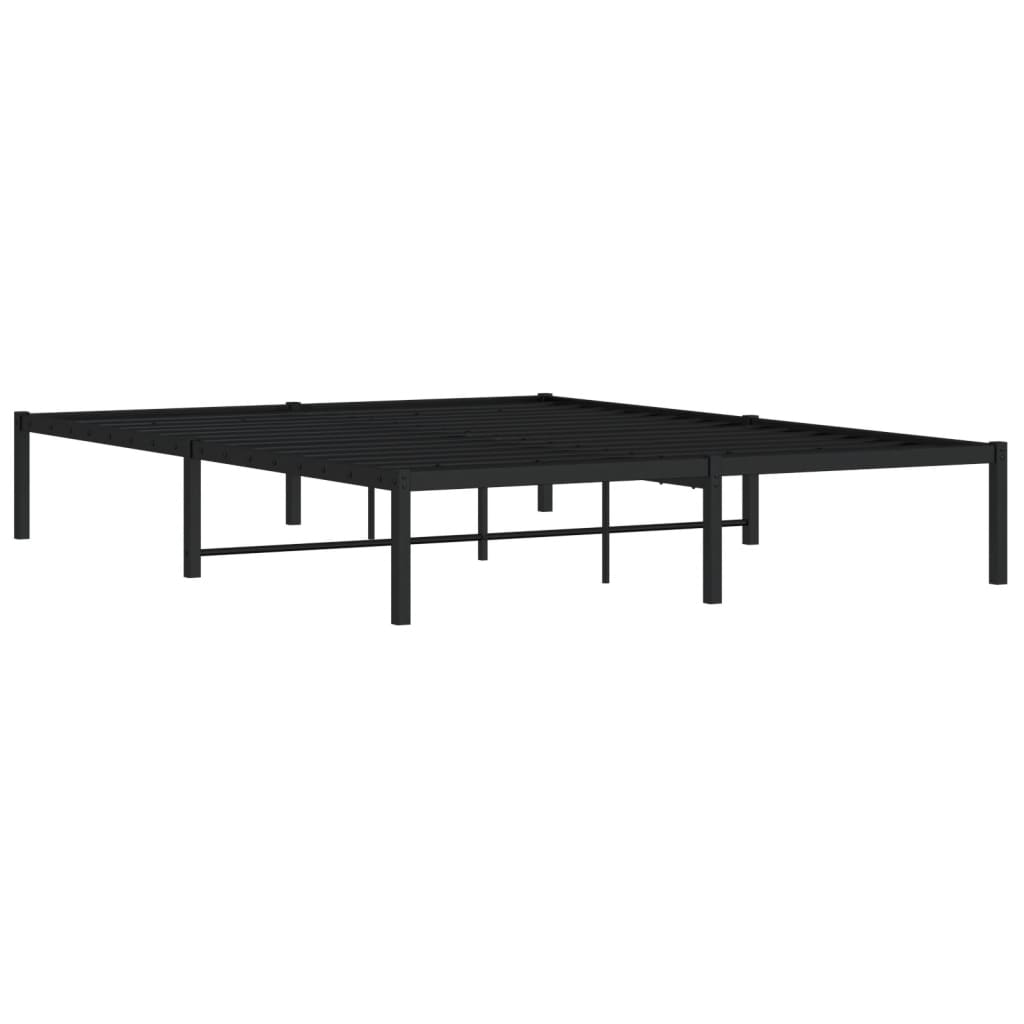 Sengeramme i metall svart 160x200 cm