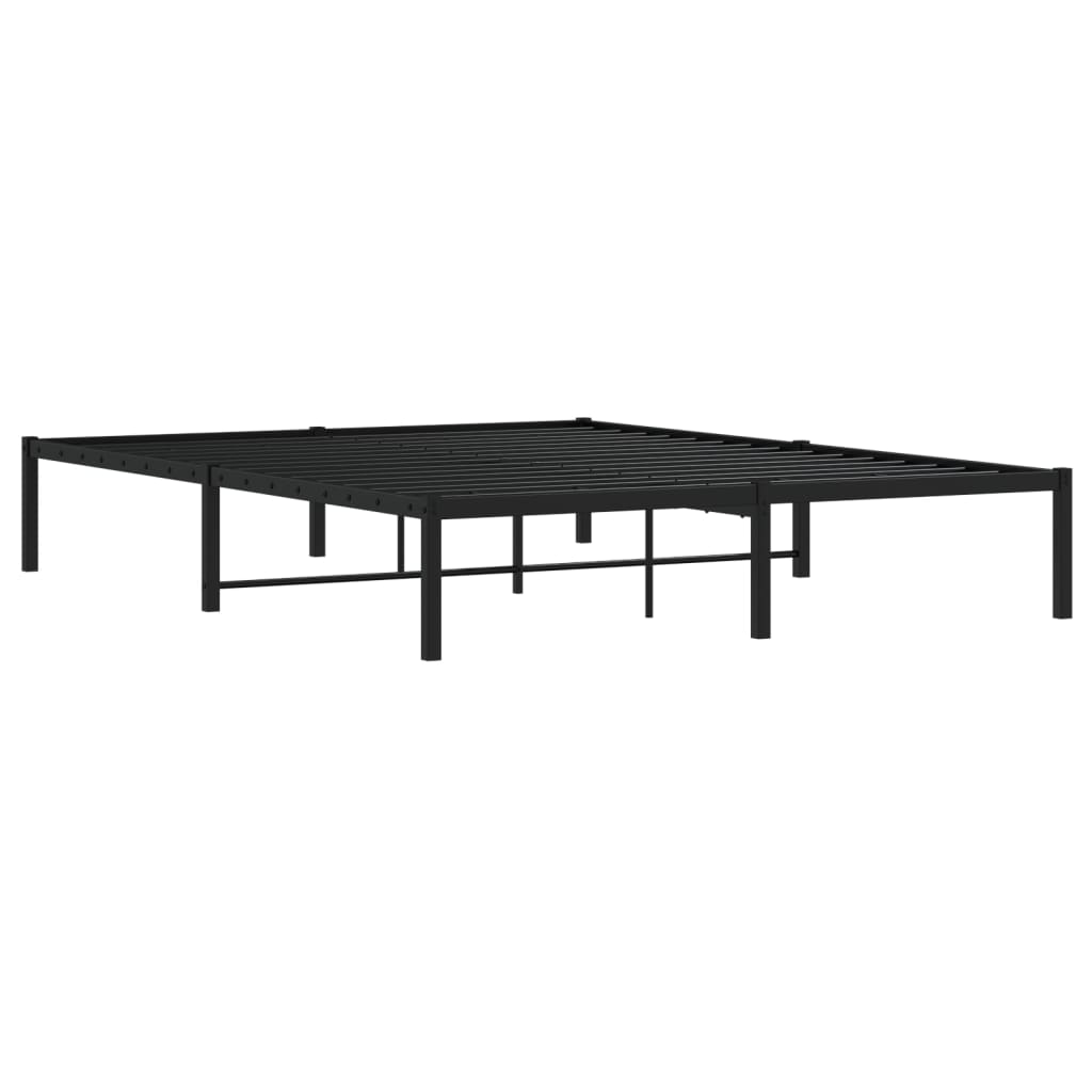 Sengeramme i metall svart 160x200 cm