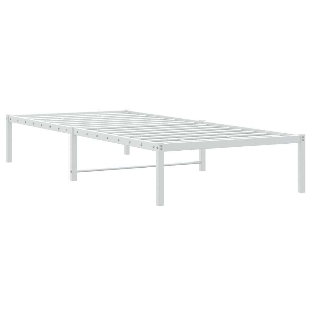 Sengeramme i metall hvit 90x190 cm