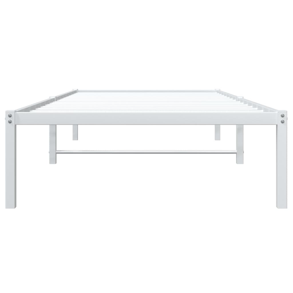 Sengeramme i metall hvit 90x200 cm