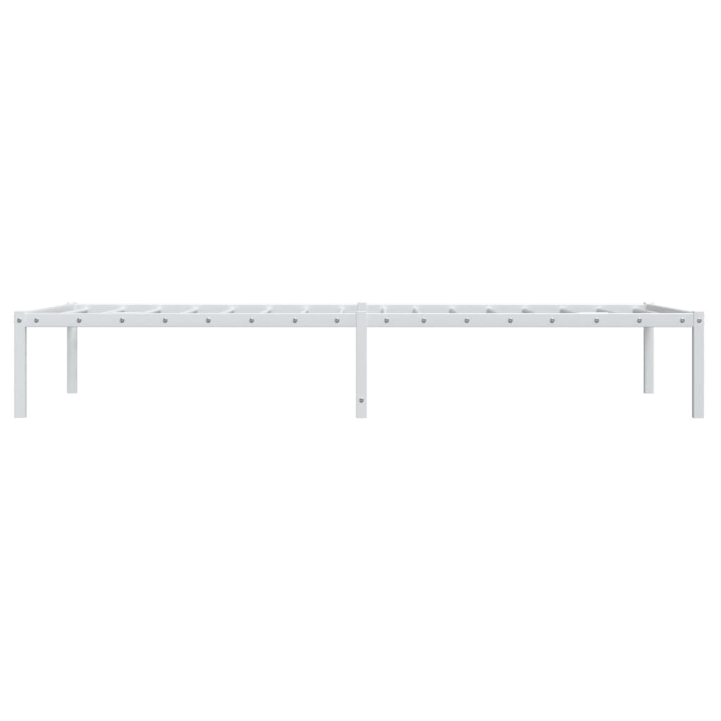 Sengeramme i metall hvit 90x200 cm