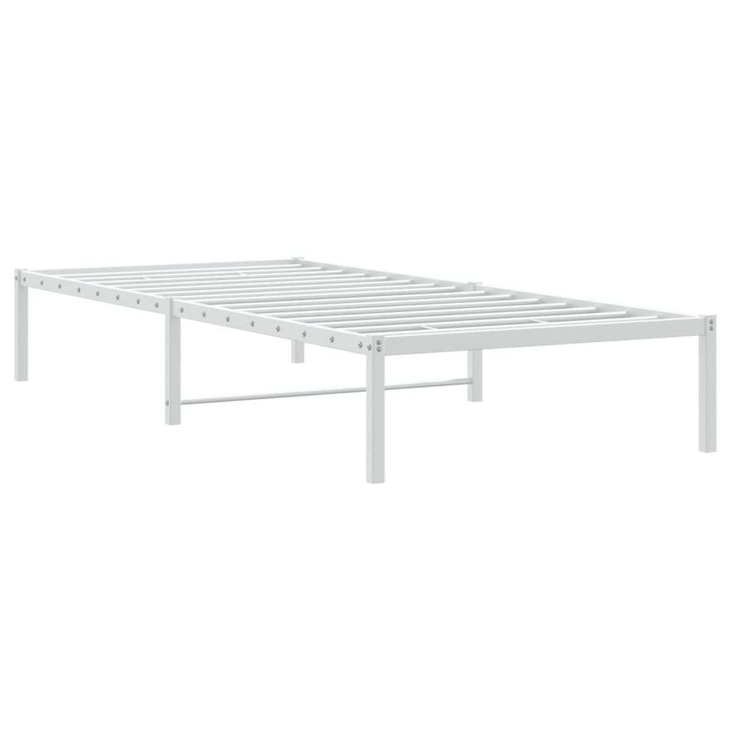 Sengeramme i metall hvit 90x200 cm