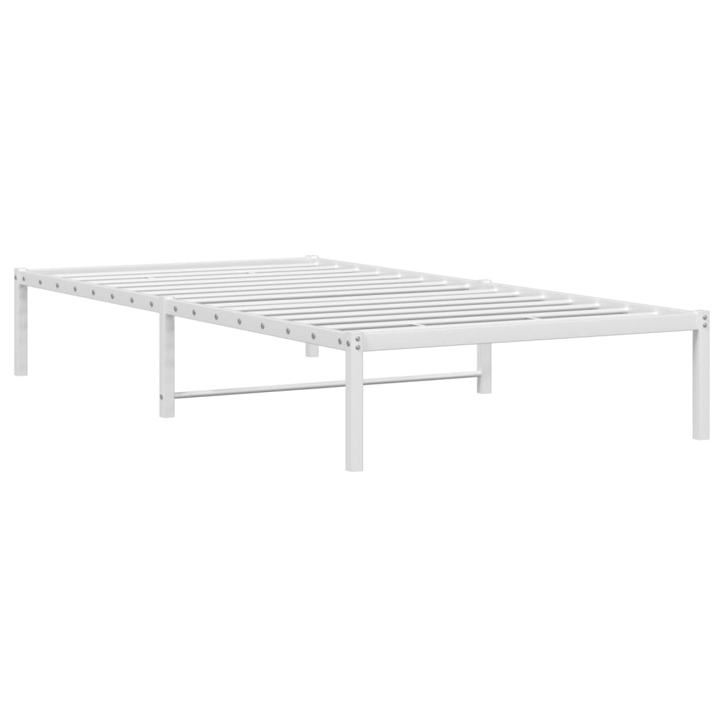 Sengeramme i metall hvit 100x200 cm
