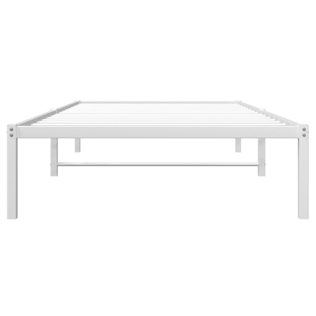 Sengeramme i metall hvit 100x200 cm