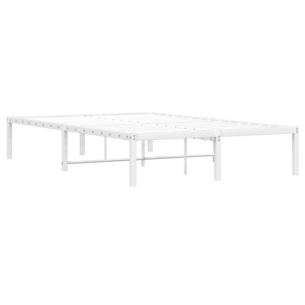 Sengeramme i metall hvit 120x190 cm
