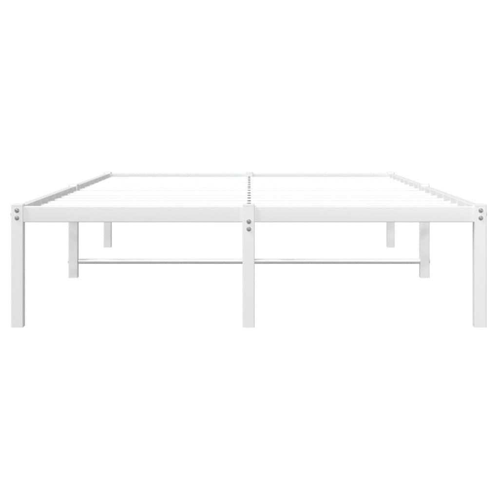 Sengeramme i metall hvit 120x190 cm