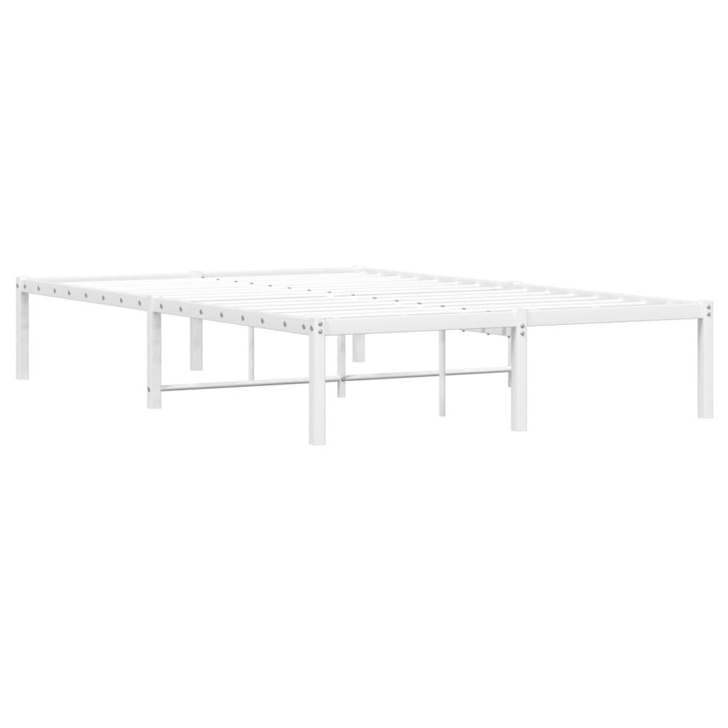 Sengeramme i metall hvit 120x200 cm