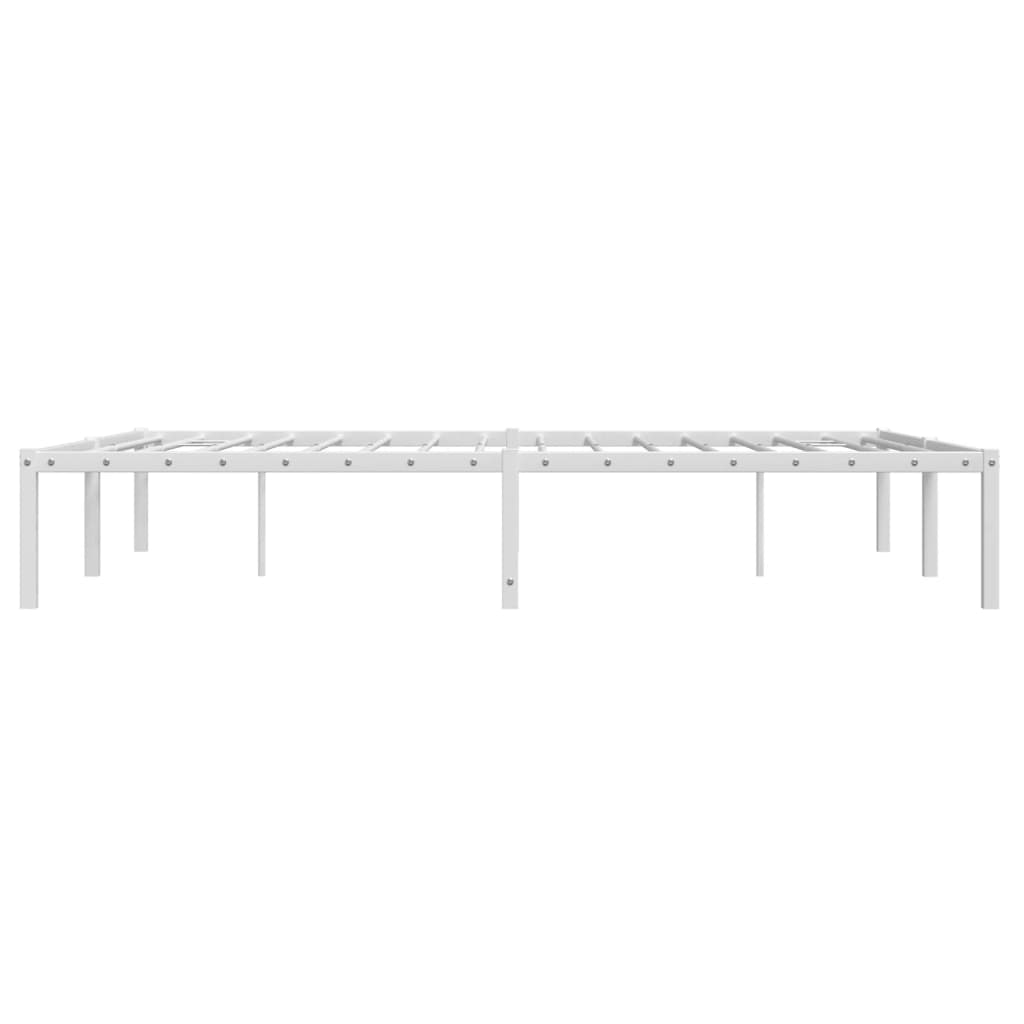 Sengeramme i metall hvit 140x190 cm