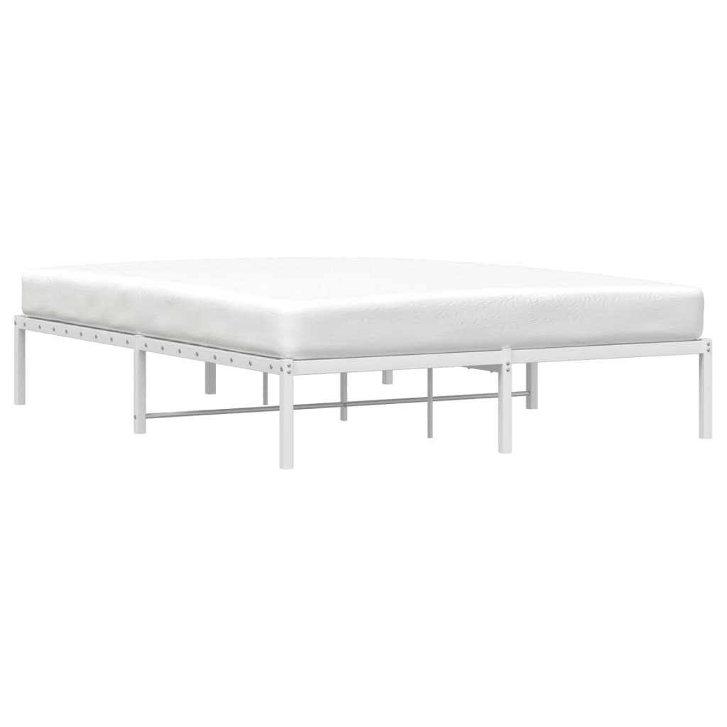 Sengeramme i metall hvit 160x200 cm