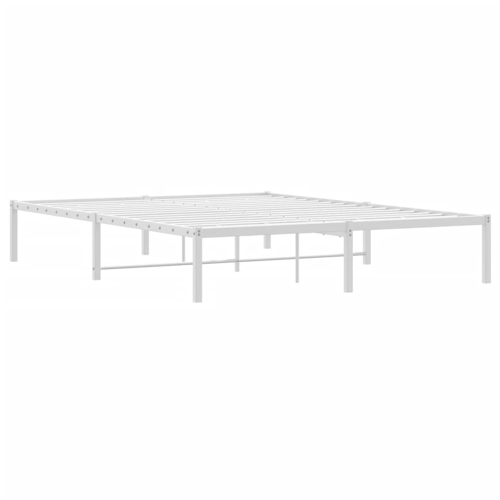 Sengeramme i metall hvit 160x200 cm