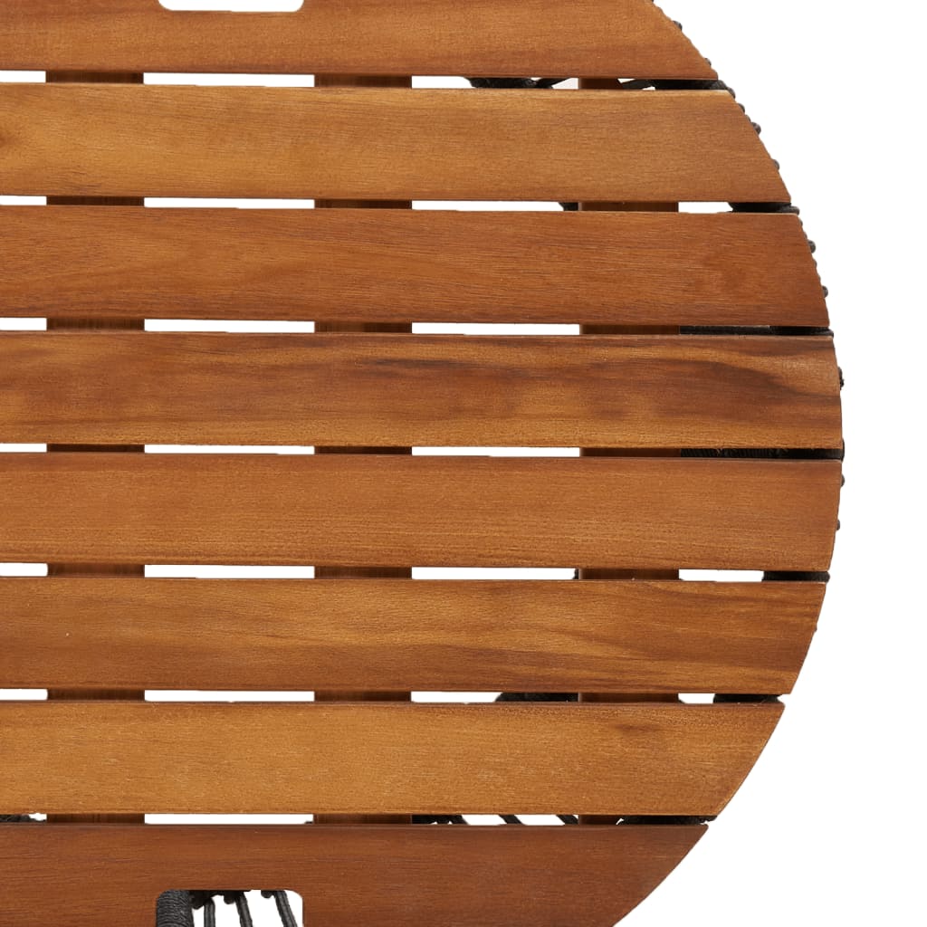 Utendørs sidebord med treplate 2 stk grå polyrotting