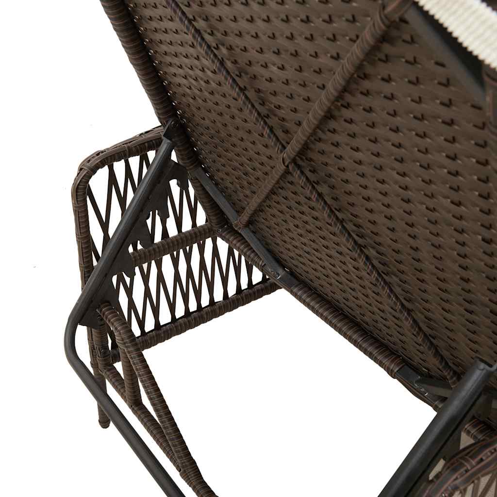 Solseng Brun og kremhvitt PE Rattan 157 x 55 x 92 cm