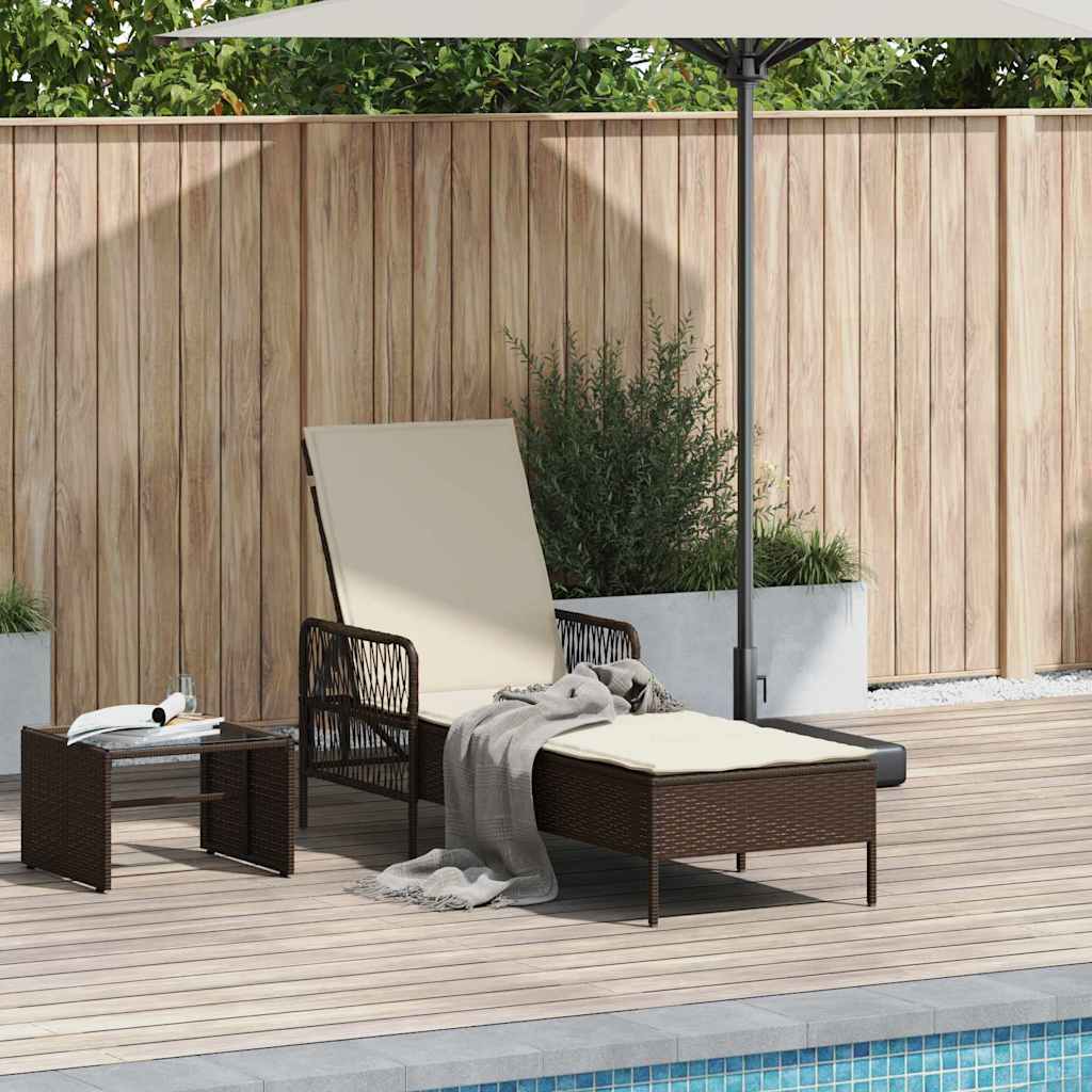 Solseng Brun og kremhvitt PE Rattan 157 x 55 x 92 cm