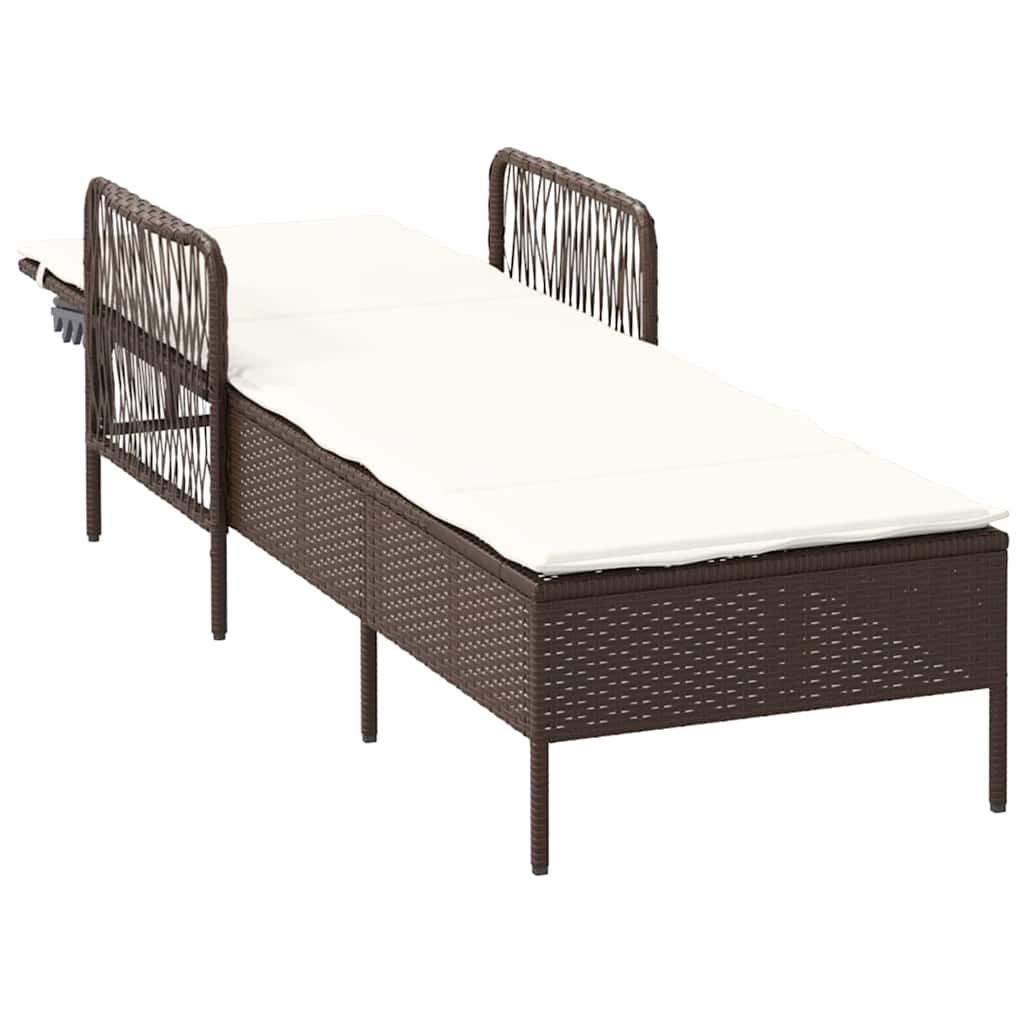 Solseng Brun og kremhvitt PE Rattan 157 x 55 x 92 cm