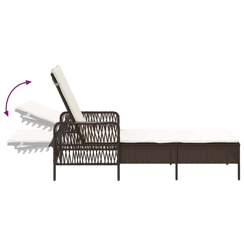 Solseng Brun og kremhvitt PE Rattan 157 x 55 x 92 cm