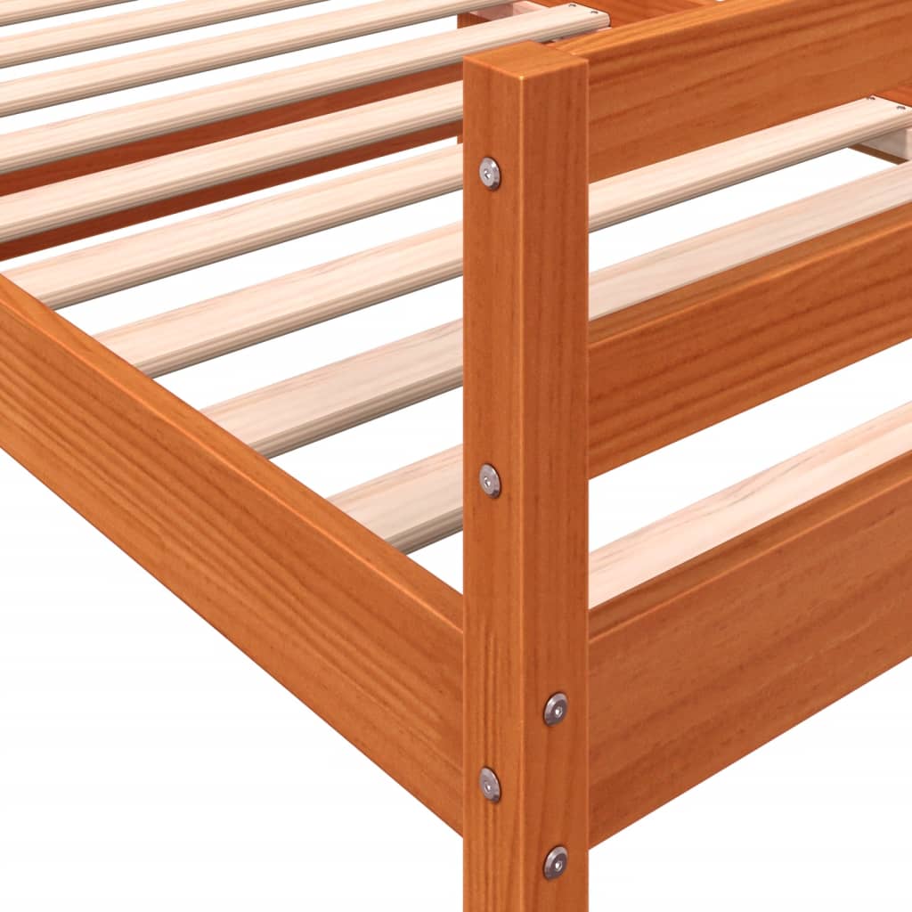 Sengeramme brun 90x200 cm heltre furu