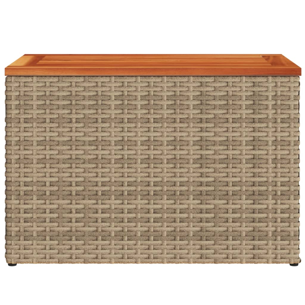 Hagebord 2 stk beige 55x34x37 cm polyrotting heltre