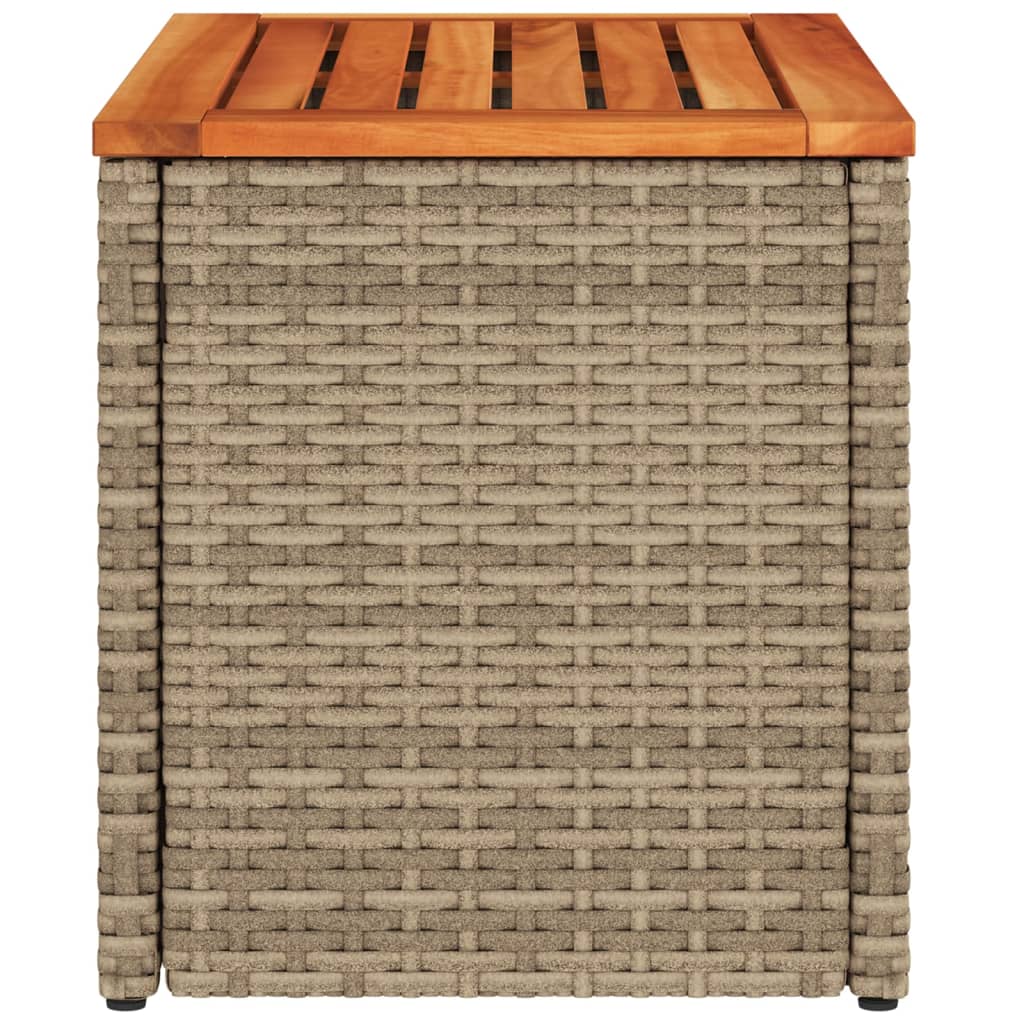 Hagebord 2 stk beige 55x34x37 cm polyrotting heltre