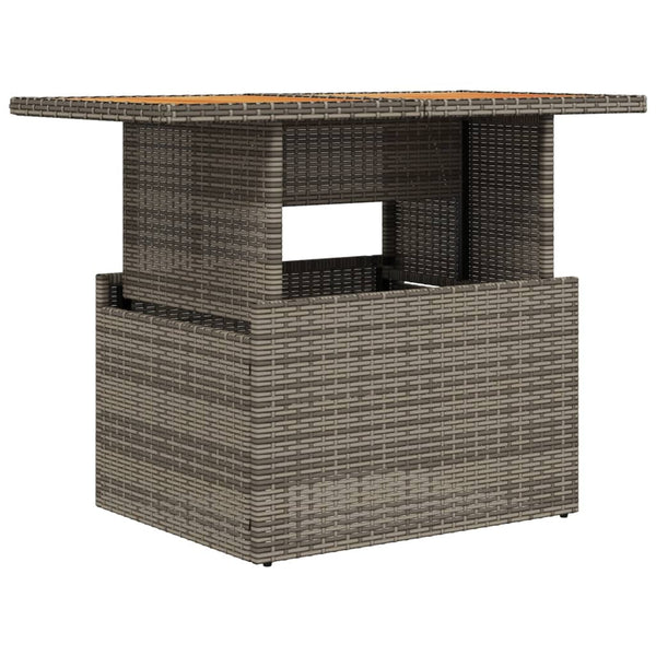 Hagebord grå 100x55x73 cm polyrotting og akasie
