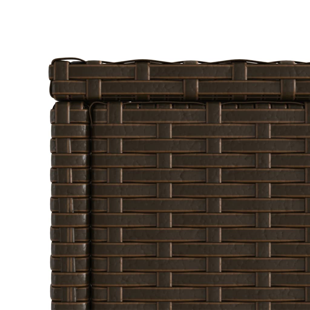 Hagebord med glassplate brun 58x27,5x55 cm polyrotting