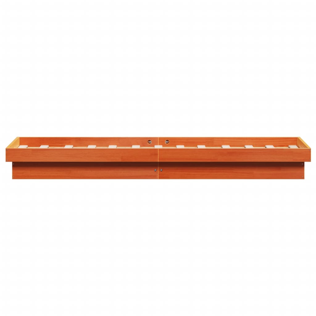 LED-sengeramme voksbrun 100x200 cm heltre furu