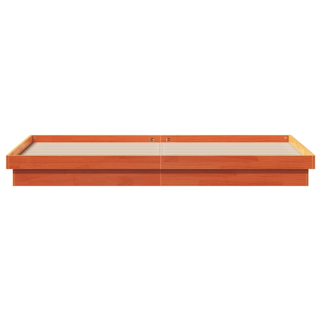LED-sengeramme voksbrun 180x200 cm heltre furu
