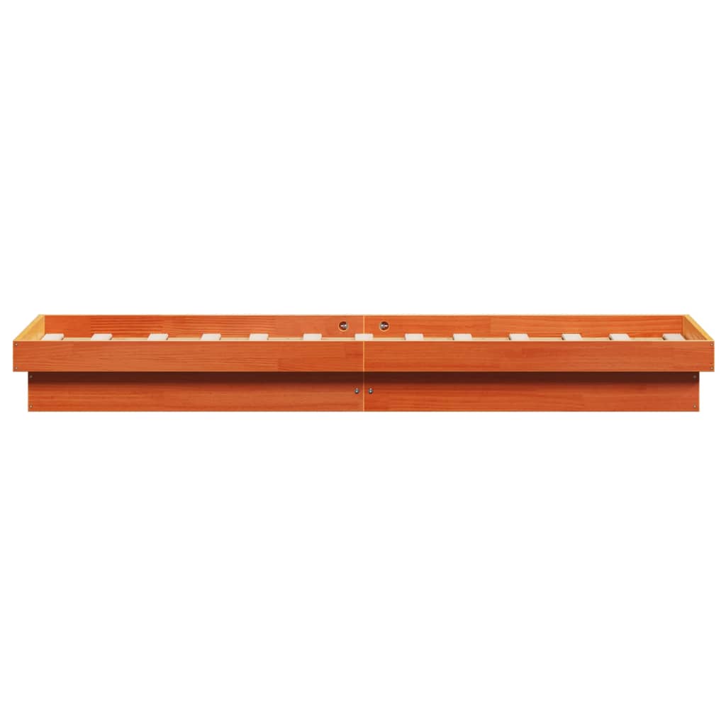 LED-sengeramme voksbrun 90x190 cm heltre furu