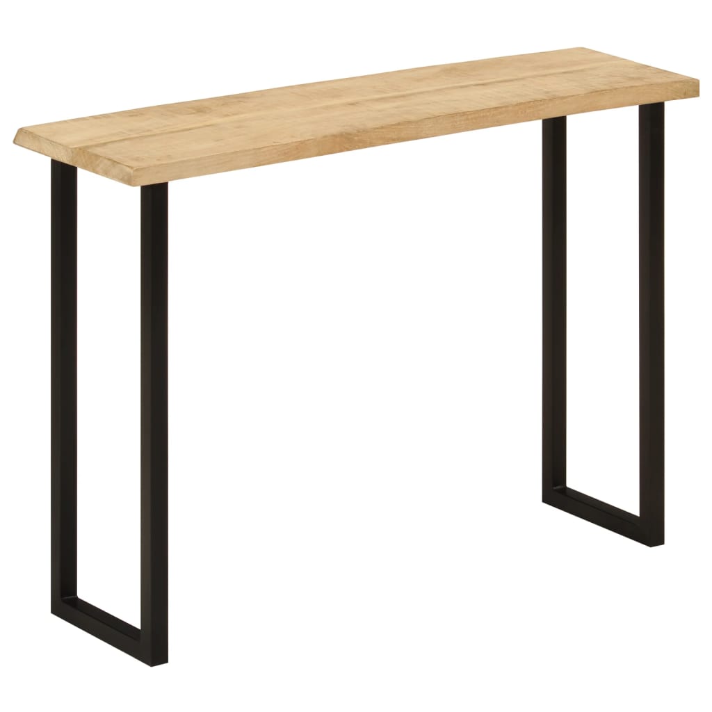 Konsollbord med naturlig kant 105x33x76 cm heltre akasie