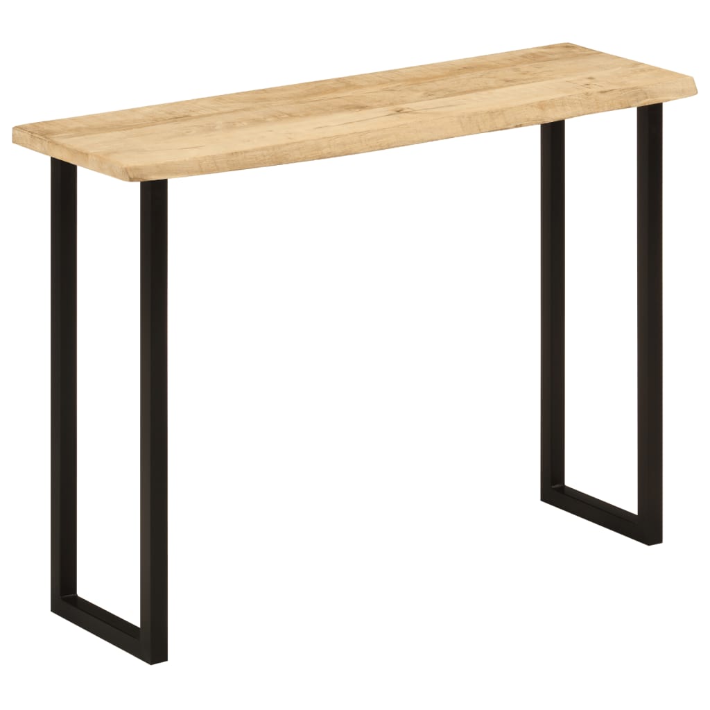Konsollbord med naturlig kant 105x33x76 cm heltre akasie