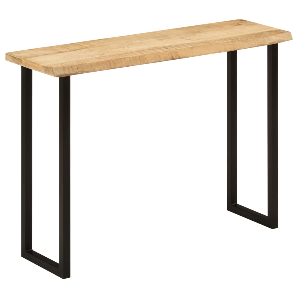 Konsollbord med naturlig kant 105x33x76 cm heltre akasie