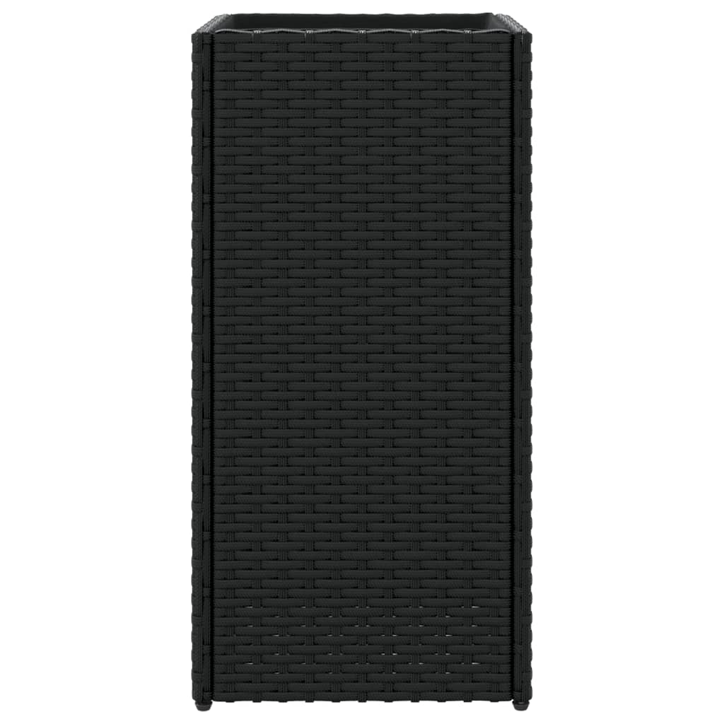 Plantekasser 2 stk svart 30x30x60 cm polyrotting