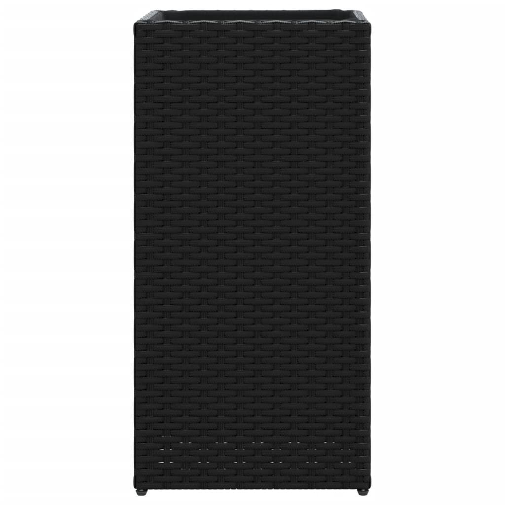 Plantekasser 2 stk svart 30x30x60 cm polyrotting