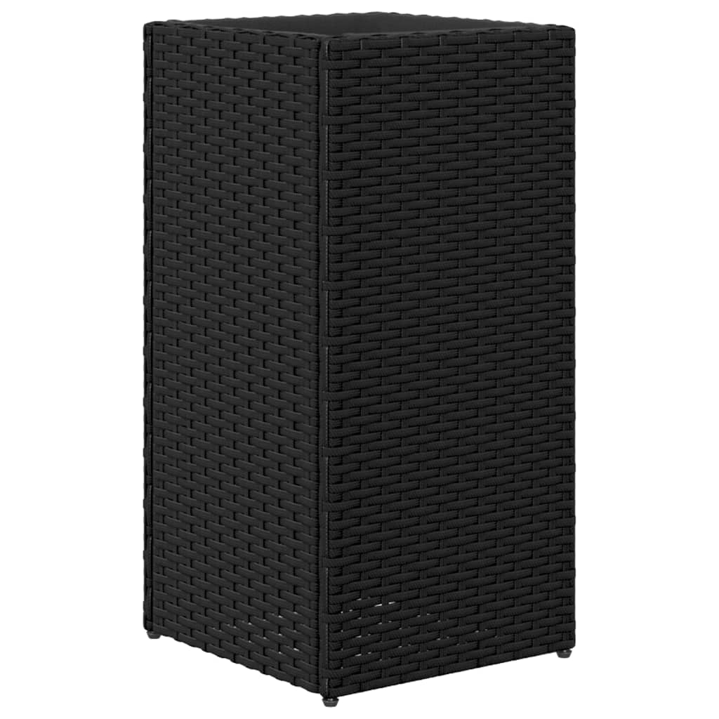 Plantekasser 2 stk svart 30x30x60 cm polyrotting