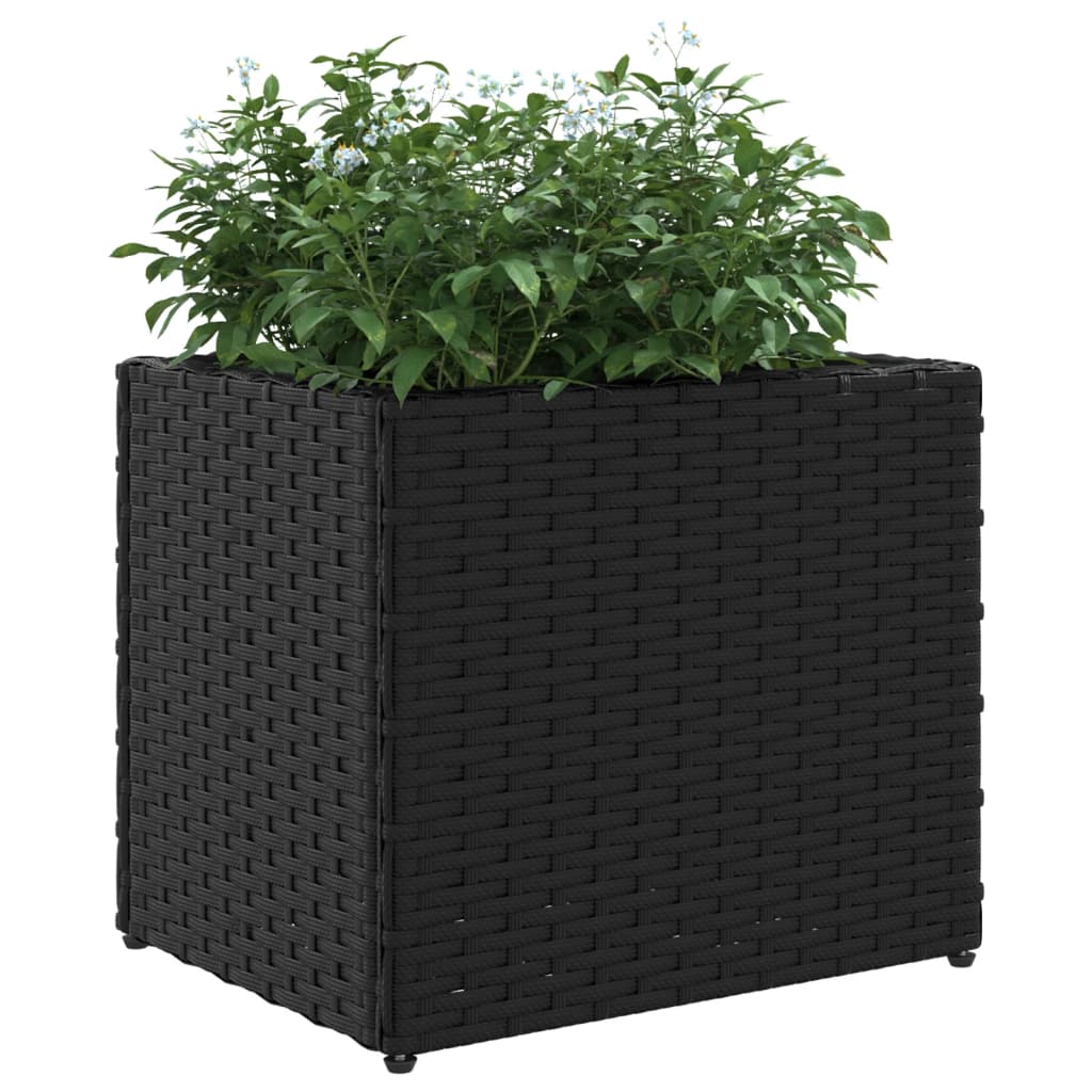 Plantekasser 2 stk svart 36x30x32 cm polyrotting