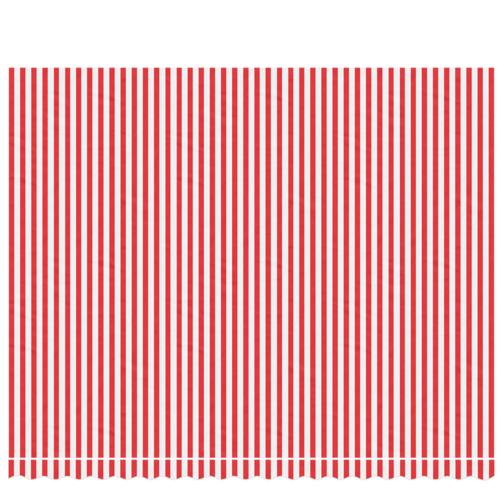 Erstatningsduk for markise rød og hvit stripe 4,5x3 m