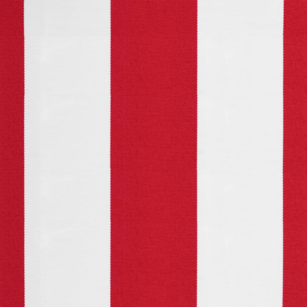 Erstatningsduk for markise rød og hvit stripe 4,5x3 m