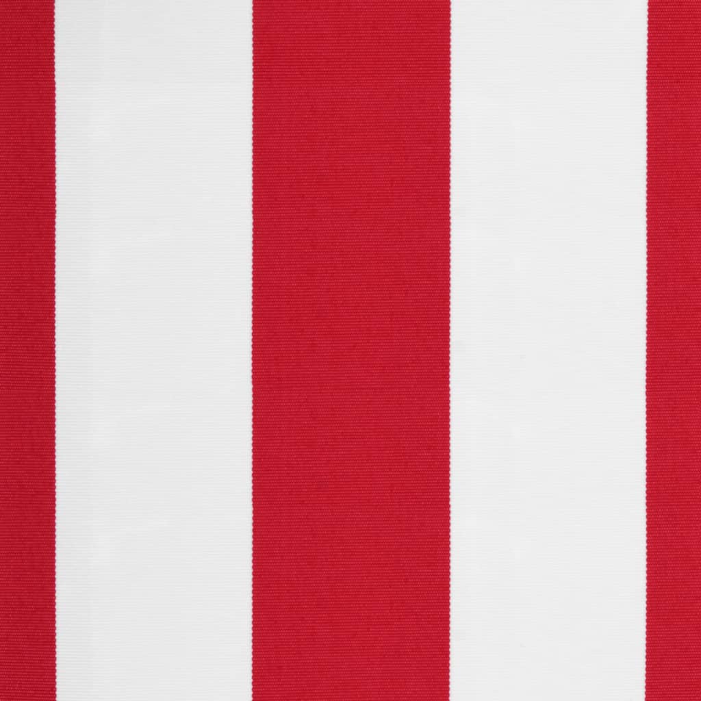 Erstatningsduk for markise rød og hvit stripe 5x3,5 m