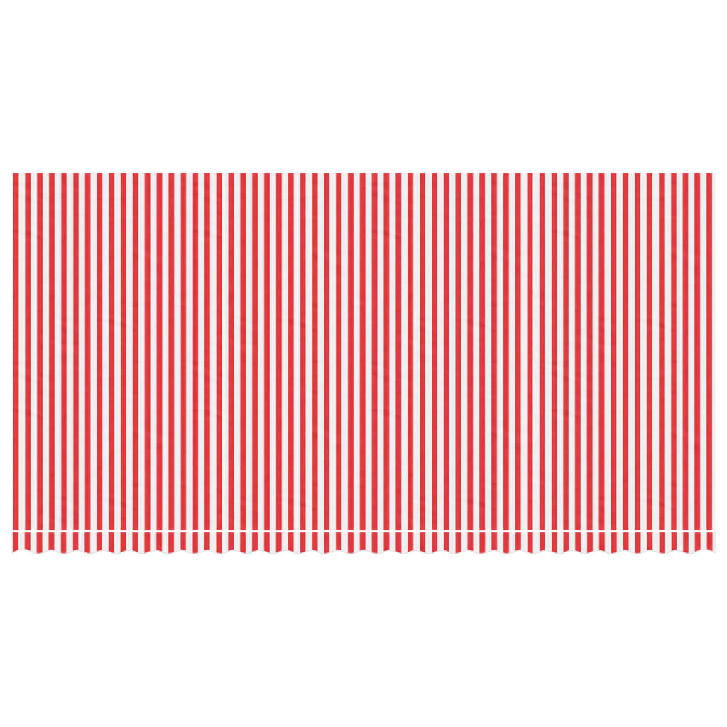 Erstatningsduk for markise rød og hvit stripe 6x3 m